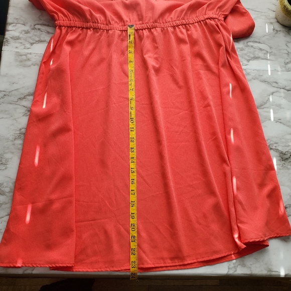Plus Size Coral Sleeveless Dress Size 1X - Picture 8 of 10